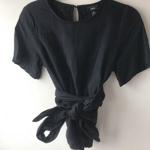 Black wrap shirt